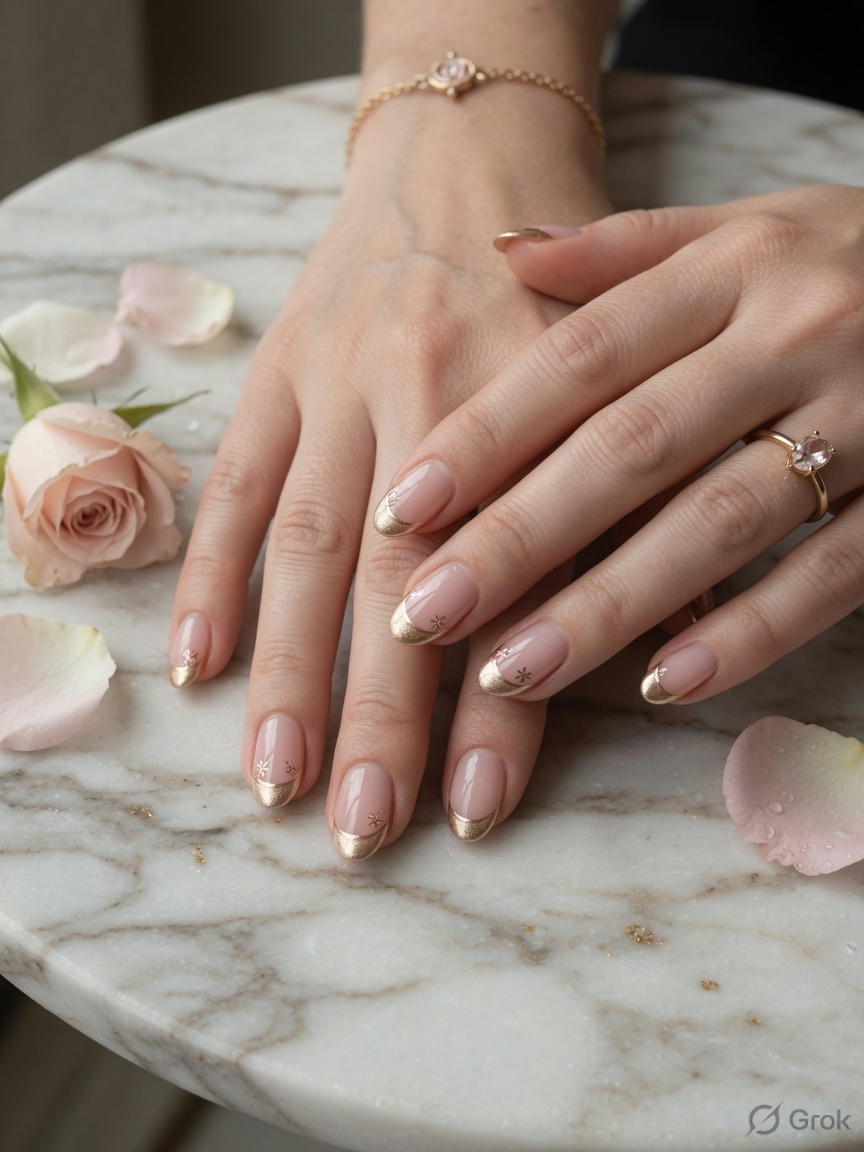 Blush French Tips