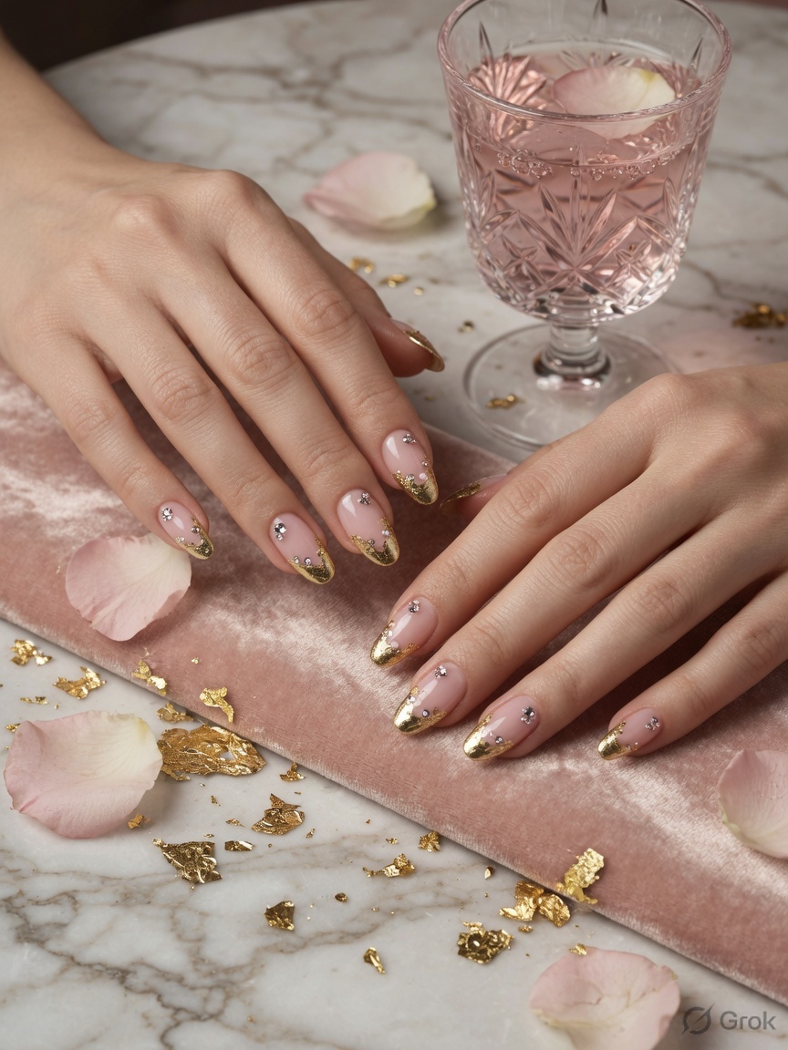 Champagne Couture Nails