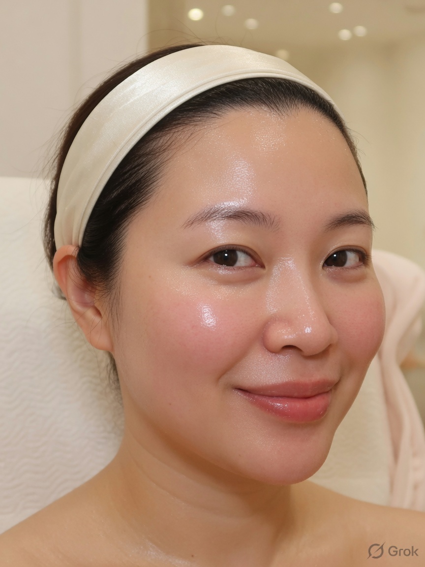 After facial: luminous, even glow